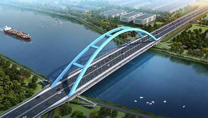 跨河催新景，合龙写辉煌——黄浦江进入大治河第一座桥梁顺利完成合龙
